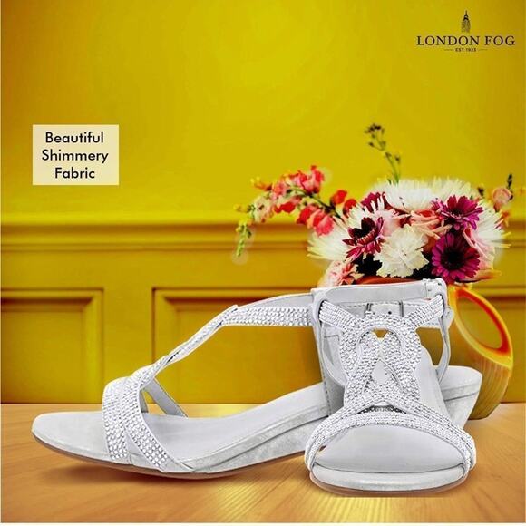 London Fog Women’s Sandals sz 9.5 Demi-Wedge NEW #50-E - Picture 3 of 7